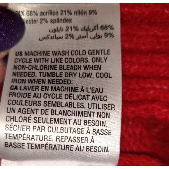 Style & Co Cherry Red Turtleneck Plus Sz 3X Soft Roomy Cozy Winter Outdoor - Picture 11 of 16